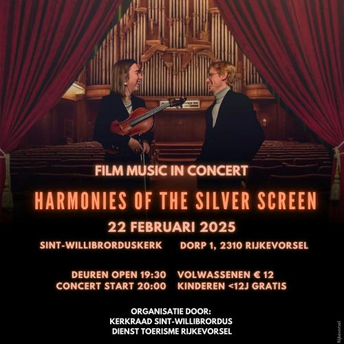 Affiche Harmonies of the silver screen © Kerkraad Sint-Willibrordus Rijkevorsel